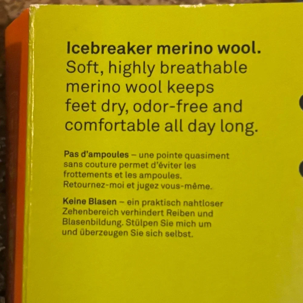 NWT *Bundle of 2 pairs* Icebreaker Merino wool blend Kids' Crew Socks sz XL